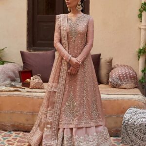 Peach Wool Embroidered 3-Piece Suit
