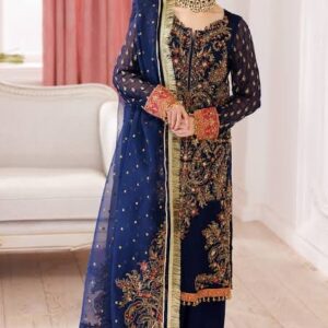 Charizma Embroidered Chiffon Wedding Suit