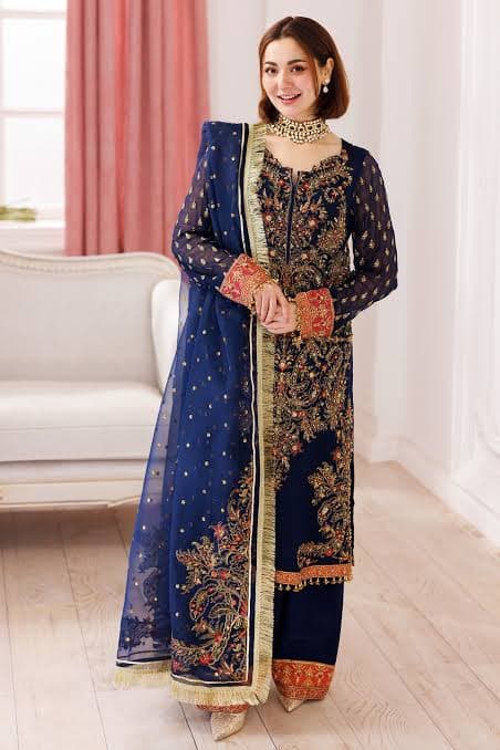 Charizma Embroidered Chiffon Wedding Suit