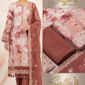 Saffa Collection Stitched & Unstitched 3-Piece Suit