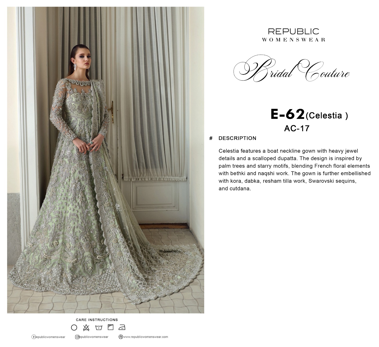 Republic Womenswear Bridal Couture - E-62 Celestia (AC-17)